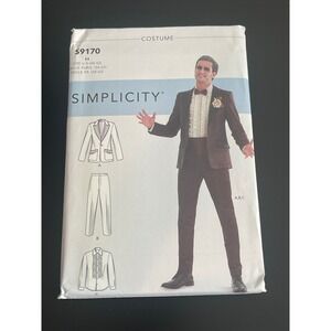 00535 - Simplicity S9170 Mens Tuxedo Costume Sewing Pattern BB Sizes 44-52 UNCUT